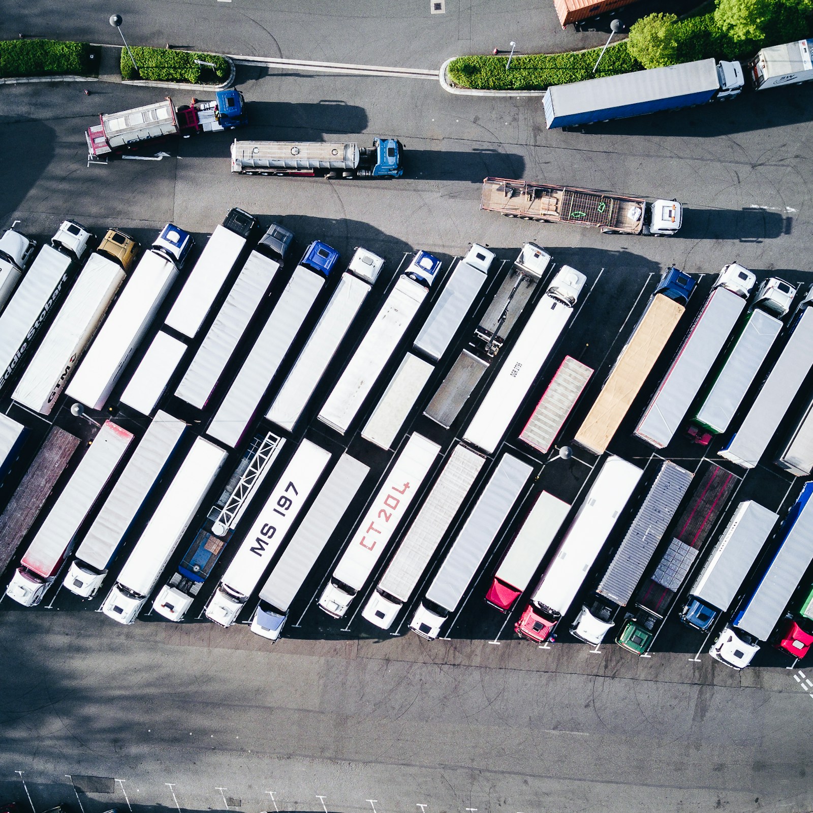 Big Boss Highways fleet lined up at depot