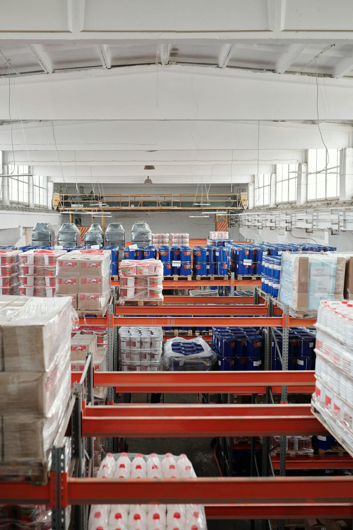 Forklift moving pallets