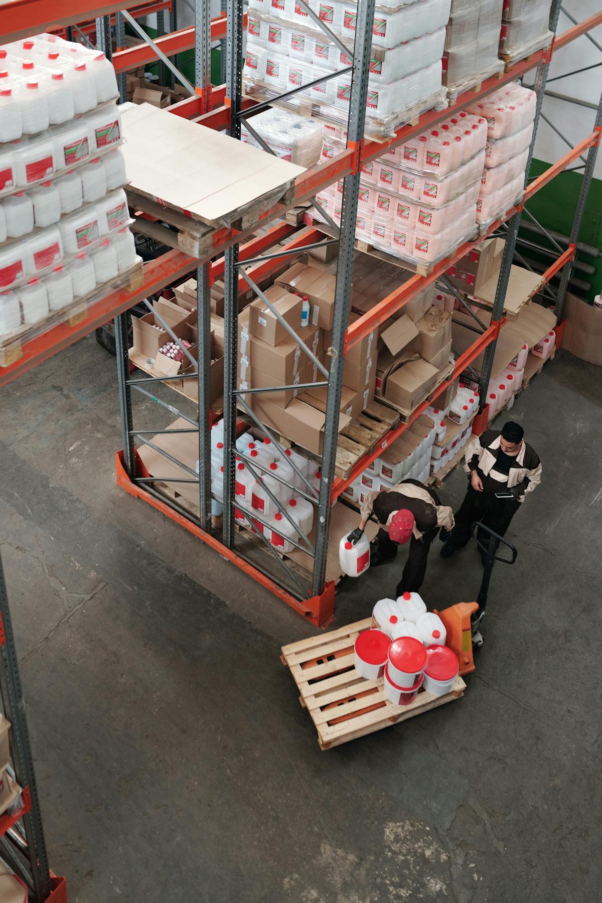 Loading cargo at warehouse dock